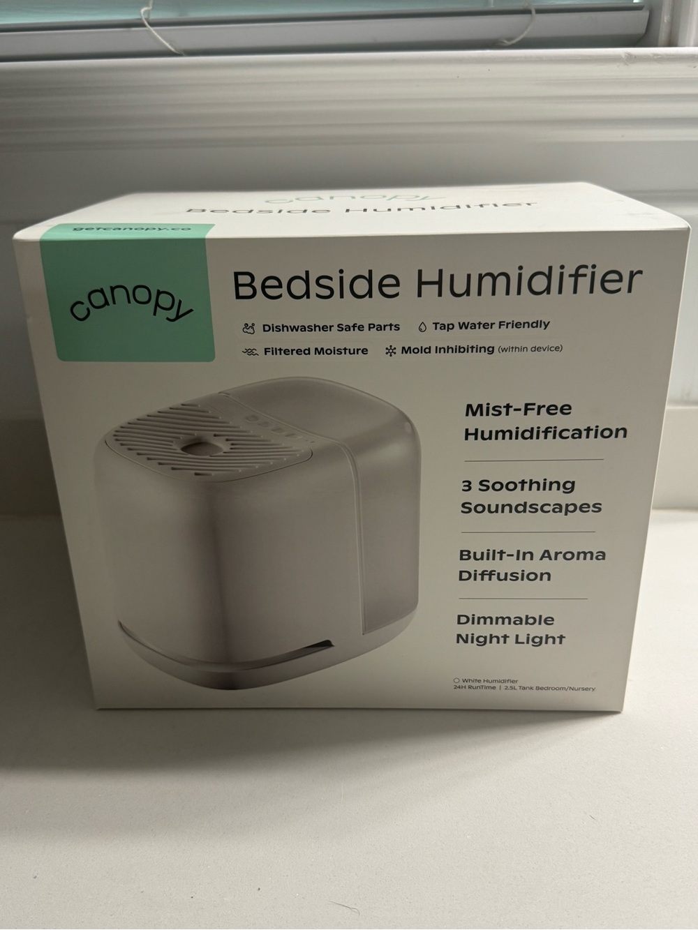 New! Canopy Bedside Humidifier with Built-In Aroma Diffuser